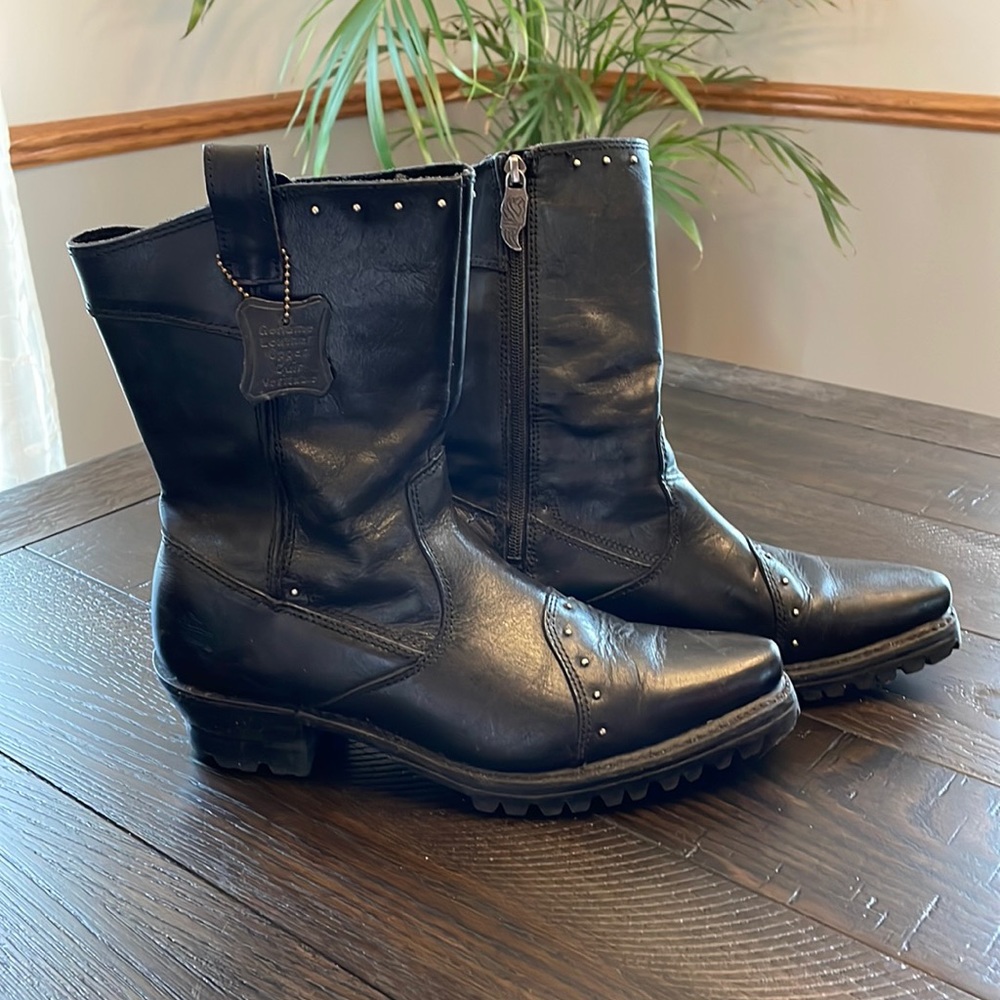 Harley-Davidson Black Leather Moto Boots